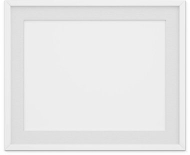 Sade arkaplanda izole edilmiş beyaz manzara fotoğraf çerçevesini kapat.