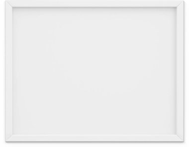 Sade arkaplanda izole edilmiş beyaz manzara fotoğraf çerçevesini kapat.
