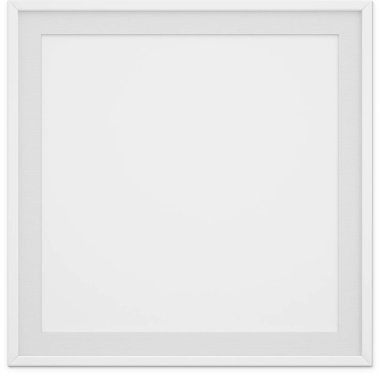 Sade arkaplanda izole edilmiş boş beyaz kare fotoğraf çerçevesini kapat.