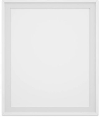 Sade arkaplanda izole edilmiş beyaz resim çerçevesini kapat.