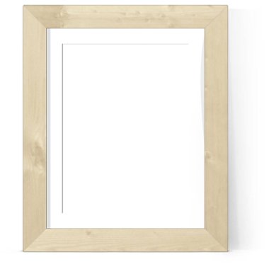 Boş tahta resim çerçevesinin çeşitli biçimi sade arkaplanda izole edilmiş, varlık elementleriniz için uygun.