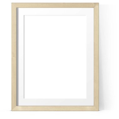 Boş tahta resim çerçevesinin çeşitli biçimi sade arkaplanda izole edilmiş, varlık elementleriniz için uygun.