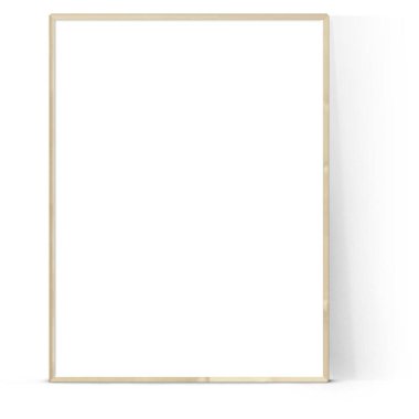 Boş tahta resim çerçevesinin çeşitli biçimi sade arkaplanda izole edilmiş, varlık elementleriniz için uygun.