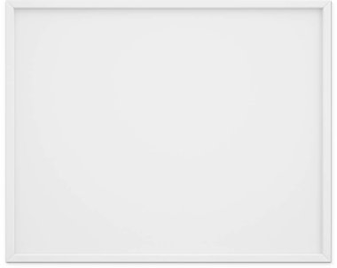 Sade arkaplanda izole edilmiş beyaz manzara fotoğraf çerçevesini kapat.