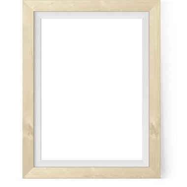Boş tahta resim çerçevesinin çeşitli biçimi sade arkaplanda izole edilmiş, varlık elementleriniz için uygun.