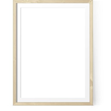 Boş tahta resim çerçevesinin çeşitli biçimi sade arkaplanda izole edilmiş, varlık elementleriniz için uygun.