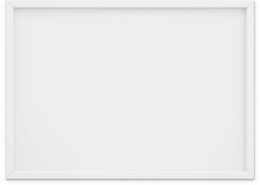 Sade arkaplanda izole edilmiş beyaz manzara fotoğraf çerçevesini kapat.