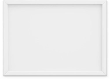 Sade arkaplanda izole edilmiş beyaz manzara fotoğraf çerçevesini kapat.