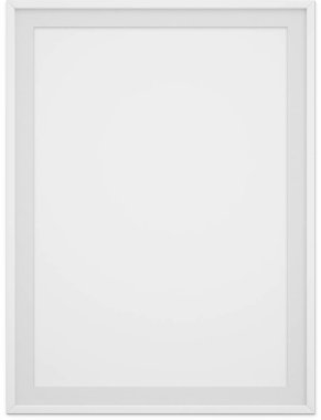 Sade arkaplanda izole edilmiş beyaz resim çerçevesini kapat.