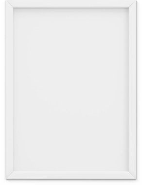 Sade arkaplanda izole edilmiş beyaz resim çerçevesini kapat.