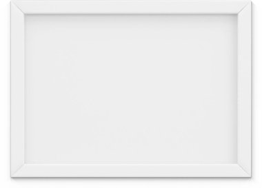 Sade arkaplanda izole edilmiş beyaz manzara fotoğraf çerçevesini kapat.