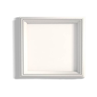 Sade arkaplanda izole edilmiş, kaynak elemanlarınıza uygun çeşitli beyaz resim çerçevesi biçimini boşalt.