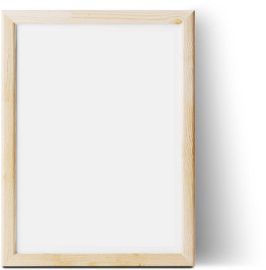 Proje elementiniz için sade bir arkaplan üzerinde boş bir beyaz fotoğraf çerçevesi görüntüleyin.