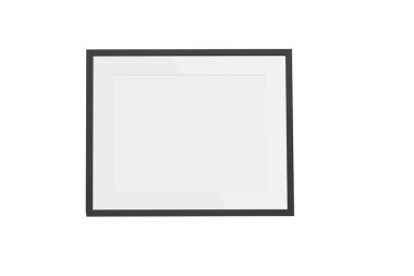 Proje elementiniz için sade bir arkaplan üzerinde boş bir beyaz fotoğraf çerçevesi görüntüleyin.