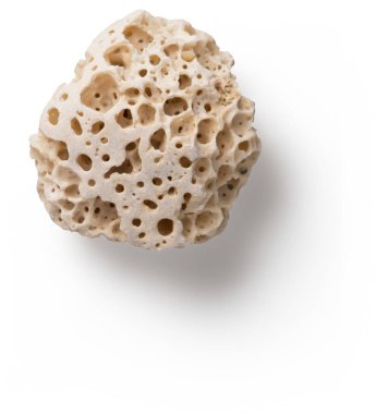 İzole edilmiş beyaz taşı kapat.