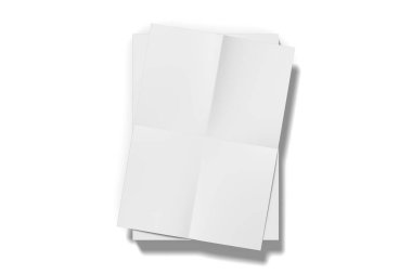 Düz arkaplan üzerine istiflenmiş boş kağıdın izole görüntüsü.