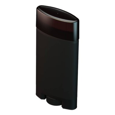 Boş siyah terleme önleyici çubuk sade arka planda izole.