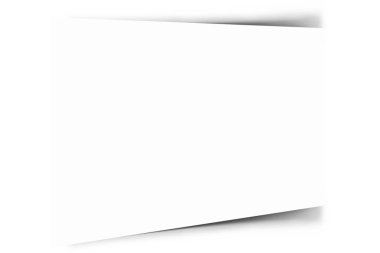 Beyaz arkaplanda izole edilmiş boş beyaz broşür kavramı, basit proje için kullanılabilir.