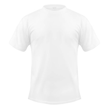 Düz arkaplanda izole edilmiş manken için boş beyaz erkek tişörtünü kapat.