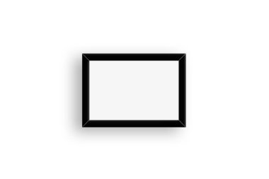 Sade arkaplanda izole edilmiş çeşitli boyutlardaki yatay fotoğraf çerçevesini kapat.