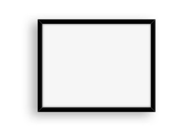 Sade arkaplanda izole edilmiş çeşitli boyutlardaki yatay fotoğraf çerçevesini kapat.