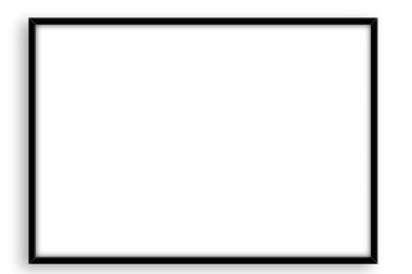 Sade arkaplanda izole edilmiş çeşitli boyutlardaki yatay fotoğraf çerçevesini kapat.