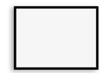 Sade arkaplanda izole edilmiş çeşitli boyutlardaki yatay fotoğraf çerçevesini kapat.