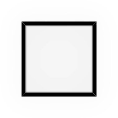 Sade arkaplanda izole edilmiş çeşitli boyutlardaki kare fotoğraf çerçevesini kapat.