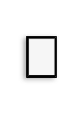 Sade arkaplanda izole edilmiş çeşitli boyutlardaki dikey fotoğraf çerçevesini kapat.