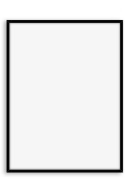 Sade arkaplanda izole edilmiş çeşitli boyutlardaki dikey fotoğraf çerçevesini kapat.