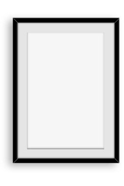Sade arkaplanda izole edilmiş çeşitli boyutlardaki dikey fotoğraf çerçevesini kapat.