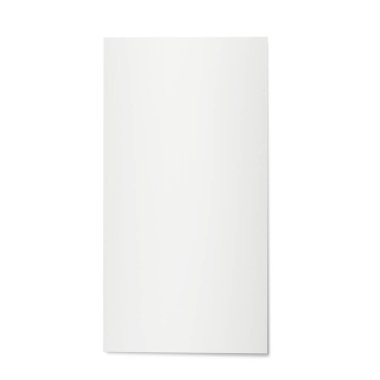 Boş beyaz menü kağıdının hamur işi konsepti arka planda izole edilmiş, gıda projesi için uygun.