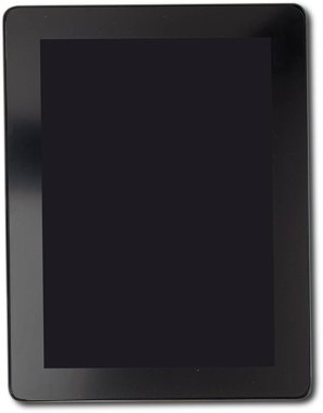 Öge projeniz için uygun sade arkaplan üzerindeki izole edilmiş tableti kapat.