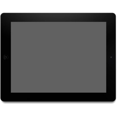 Gerçekçi tablet aygıtı şeffaf arkaplanda izole edildi. Elektronik sahneler projesi için uygun element.