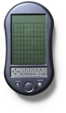 Saydam arkaplanda izole edilmiş gerçekçi oyun makinesi. Sahne projesi için uygun element