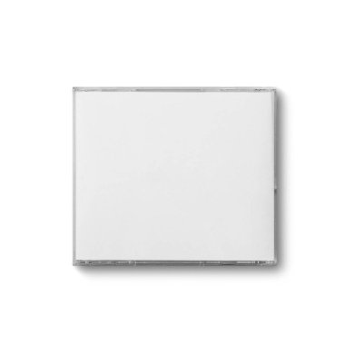 Boş beyaz CD kapağı tasarımınız için izole edilmiş.