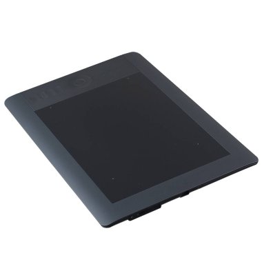 Gerçekçi kalem tableti şeffaf arkaplanda izole edildi. Elektronik sahneler projesi için uygun element.