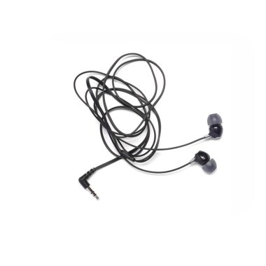 Gerçekçi kulaklık, şeffaf arkaplanda izole edildi. Elektronik sahne projesi için uygun element.