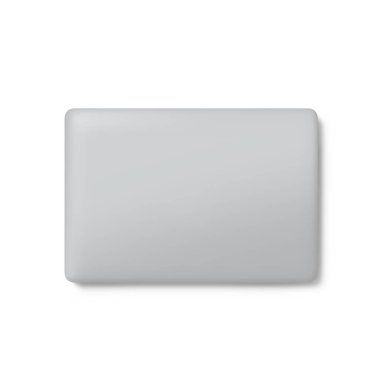 Beyaz arkaplanda izole edilmiş dizüstü bilgisayarı kapat.