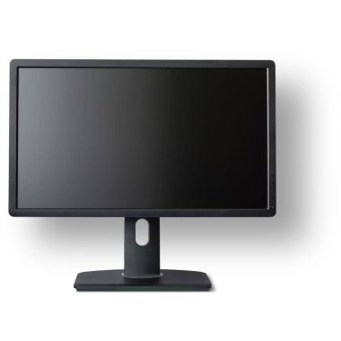 Elektronik sahneler projesi için uygun olan saydam arkaplan üzerinde gerçekçi bir pc monitörü izole edildi..