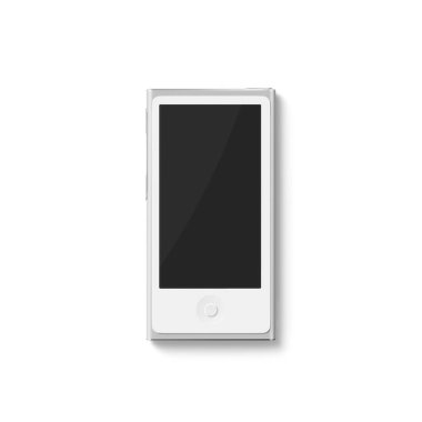 Beyaz arkaplanda izole edilmiş görüntü müzik oynatıcısını kapat.