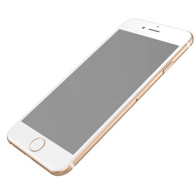 Gerçekçi akıllı telefon, saydam arkaplanda izole edildi. Elektronik sahneler projesi için uygun unsur.