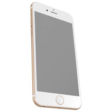 Gerçekçi akıllı telefon, saydam arkaplanda izole edildi. Elektronik sahneler projesi için uygun unsur.