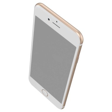 Gerçekçi akıllı telefon, saydam arkaplanda izole edildi. Elektronik sahneler projesi için uygun unsur.