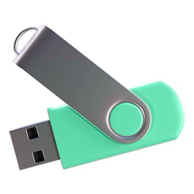 Gerçekçi usb, şeffaf arkaplanda izole edildi. Elektronik sahneler projesi için uygun element.