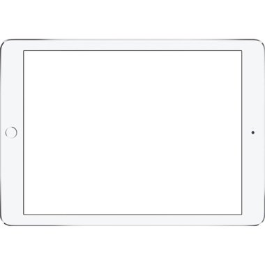 Gerçekçi tablet aygıtı şeffaf arkaplanda izole edildi. Elektronik sahneler projesi için uygun element.