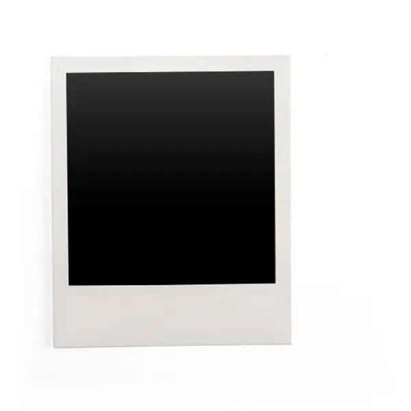 Saydam arkaplan üzerinde izole edilmiş gerçekçi polaroid kağıt. Elektronik sahne projeleri için uygun element.