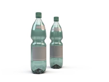 Şeffaf plastik şişedeki maden suyu günlük sağlık içecekleri konseptine çok uygundur..