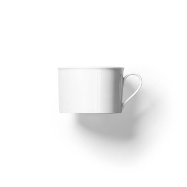 İzole edilmiş beyaz fincanda koyu kahveyi kapat.