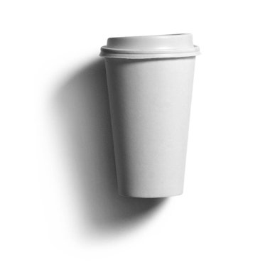 Şeffaf arkaplanı olan gerçekçi izole kahve fincanı. Sahne projeleri için uygun element..